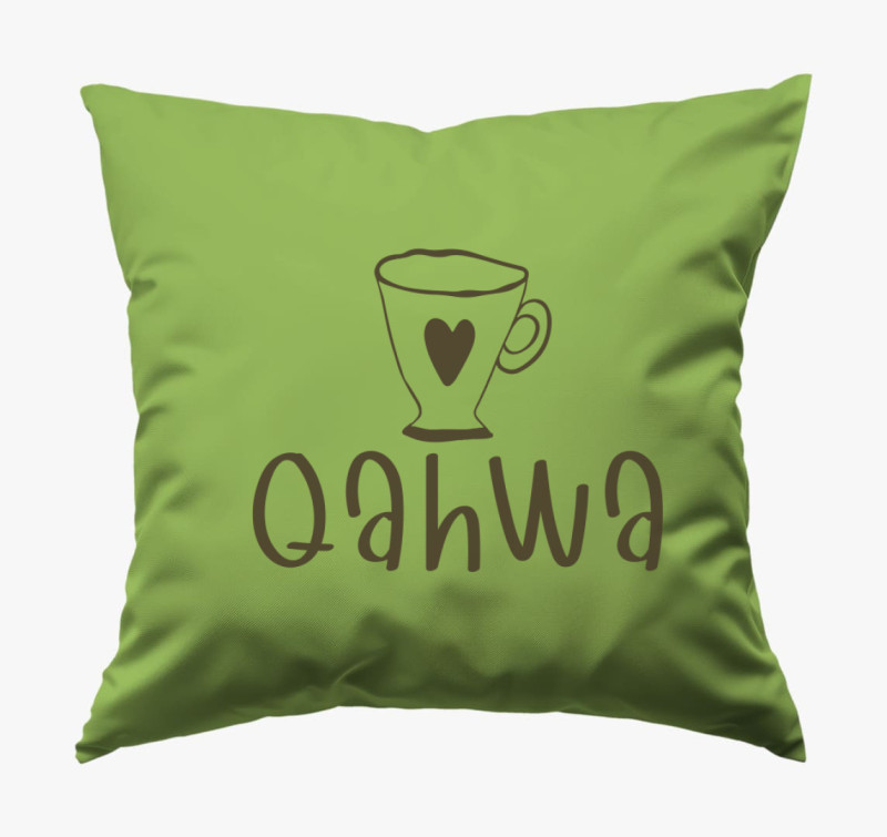 Qahwa - török/arab kávé párna — Zöld