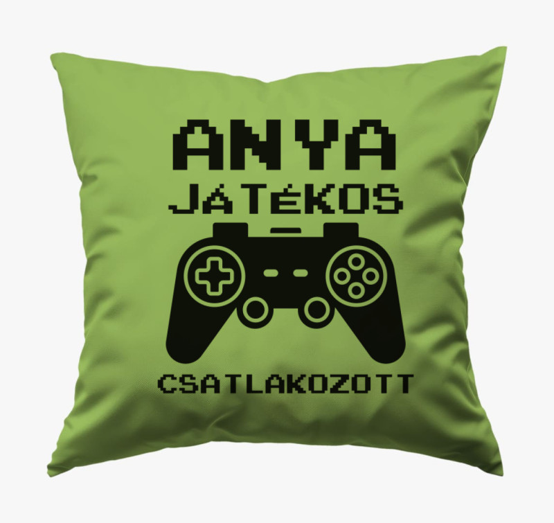 Anya játékos csatlakozott párna — Zöld