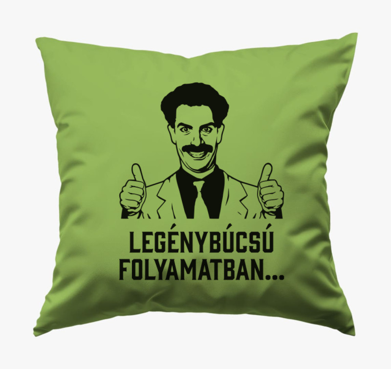Borat legénybúcsú folyamatban párna — Zöld