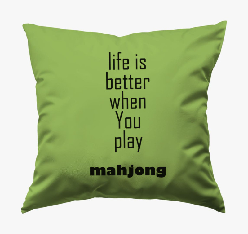 Mahjong párna — Zöld