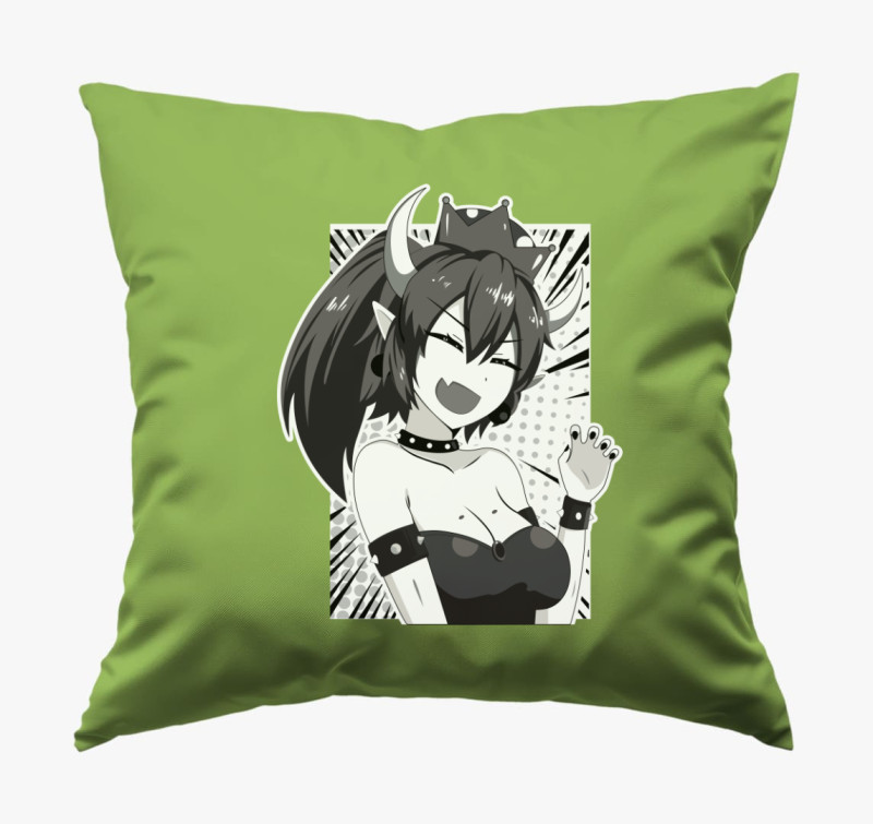 Bowsette for Queen párna — Zöld
