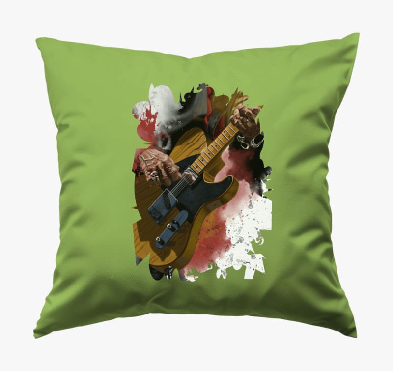Keith Richards gitár párna — Zöld