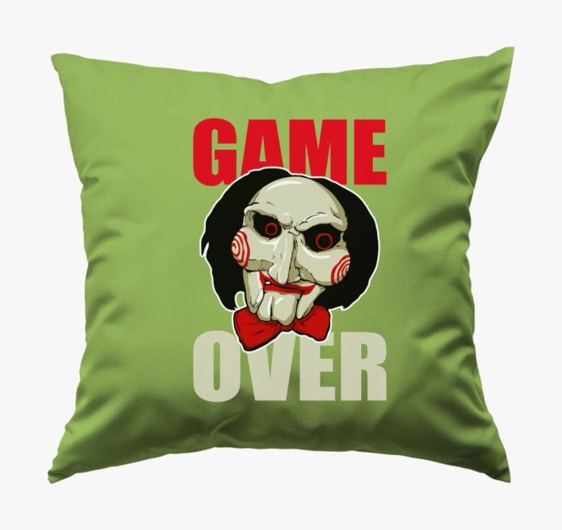 Fűrész game over párna — Zöld