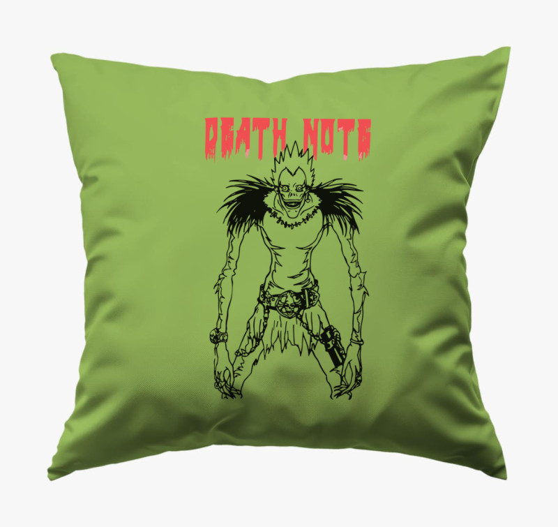 Deathnote art párna — Zöld