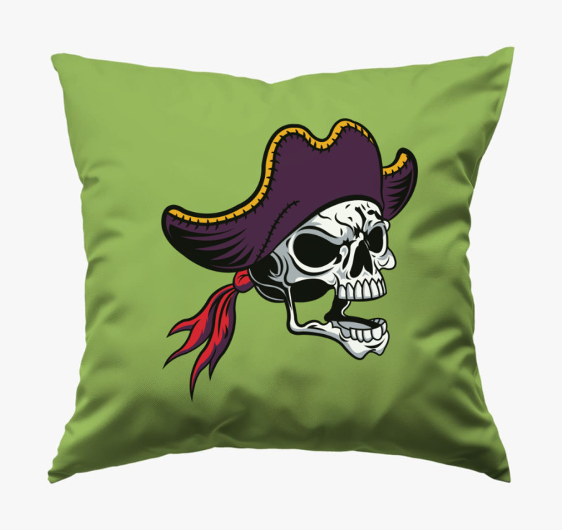 Pirate skull 5 párna — Zöld