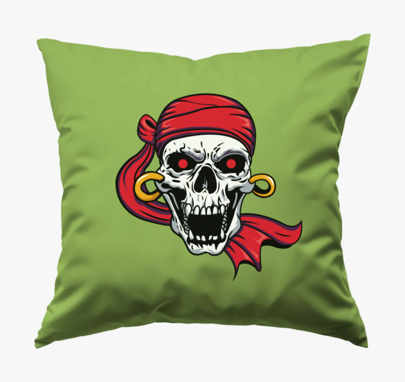 Pirate skull 8 párna — Zöld