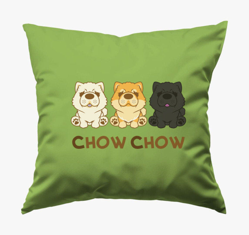 Chow Chow párna — Zöld