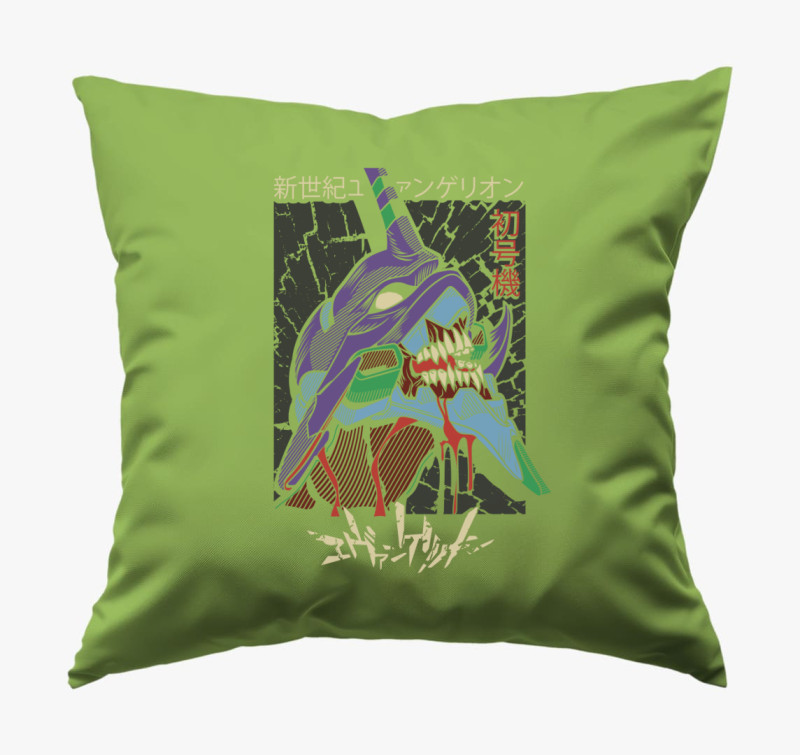 Neon Genesis Evangelion - Eva Unit 01 párna — Zöld