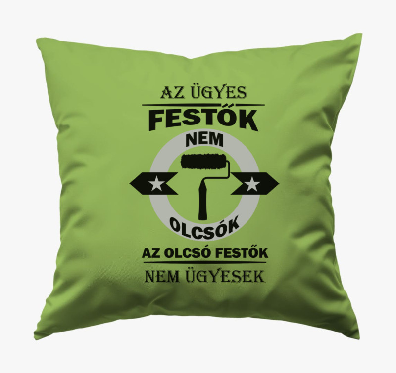 Ügyes festő párna — Zöld