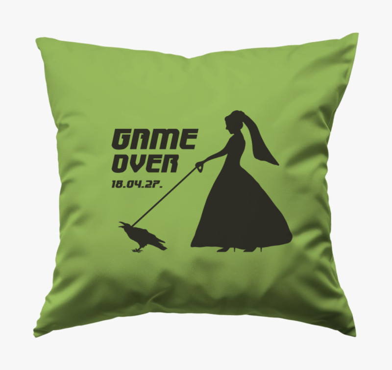 Game Over 2 párna (női/férfi változatban!) — Zöld