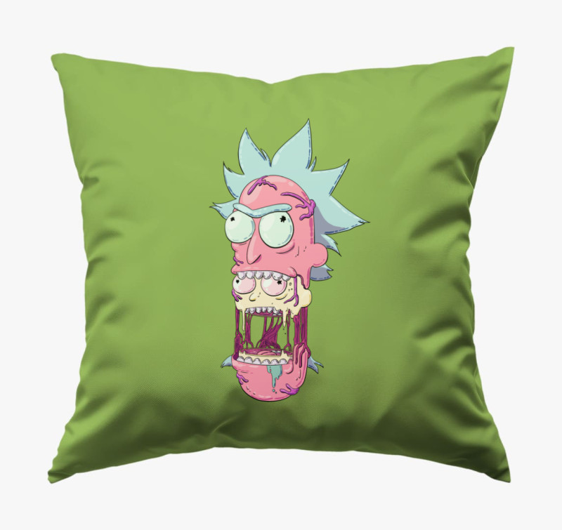 Rick N Morty párna — Zöld