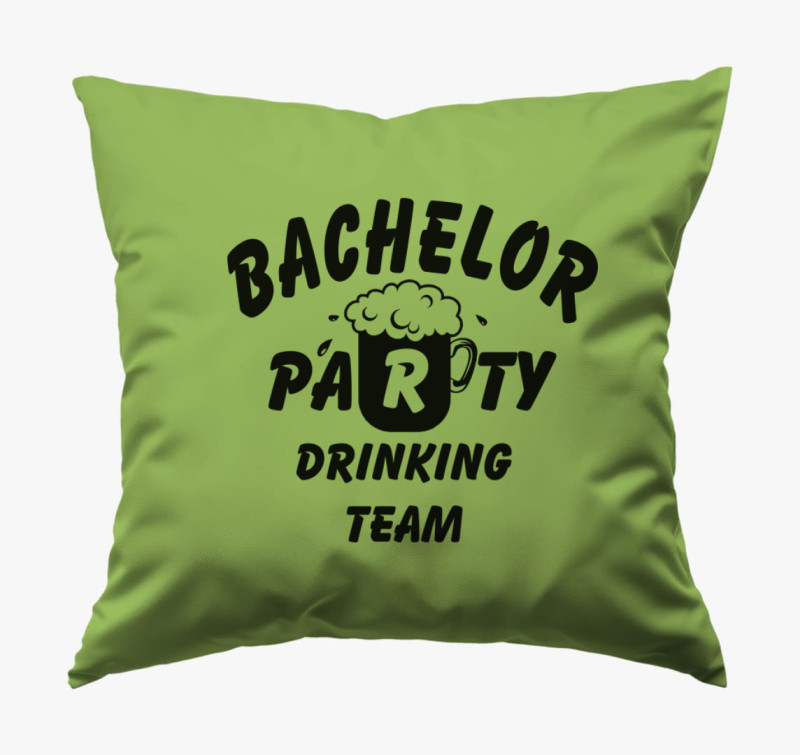 Legénybúcsú Bachelor party drinking team párna — Zöld