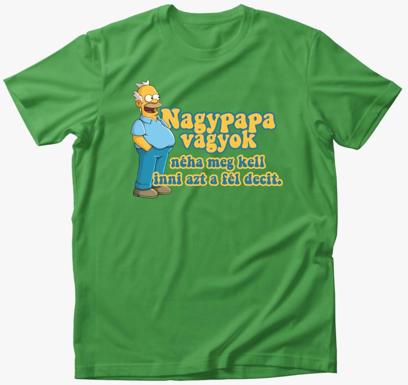 Nagypapa vagyok Simpsonos póló — Almazöld