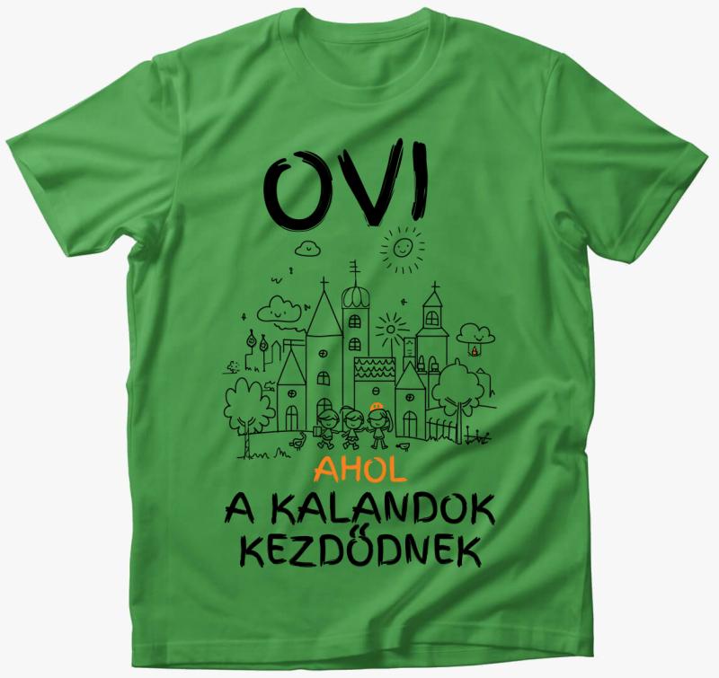 Ovi, ahol a kalandok kezdődnek póló — Almazöld