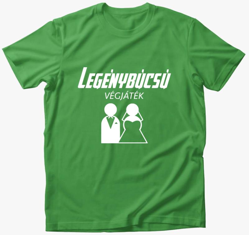 Legénybúcsú végjáték póló — Almazöld
