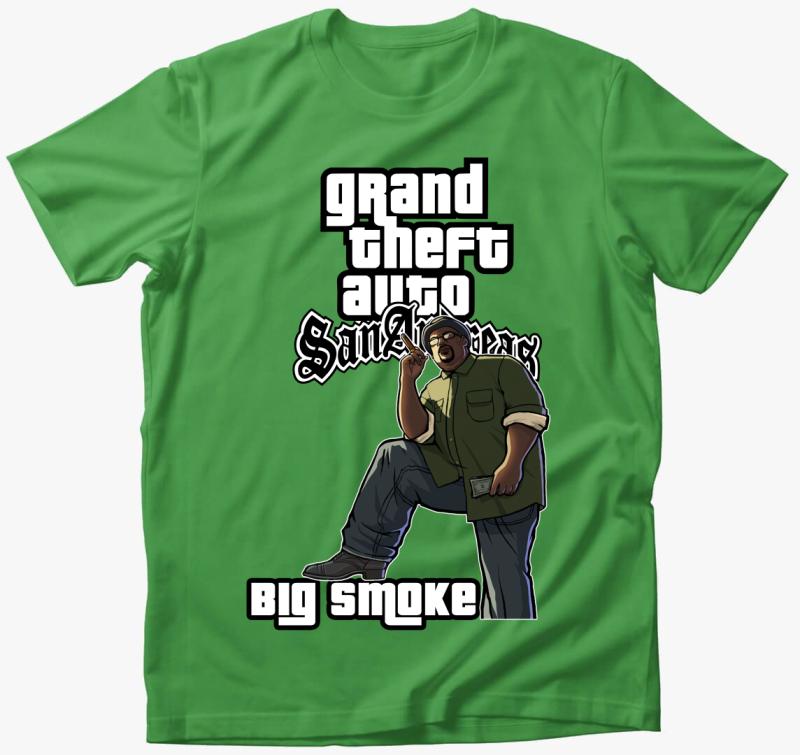 GTA San Andreas - Big Smoke póló — Almazöld