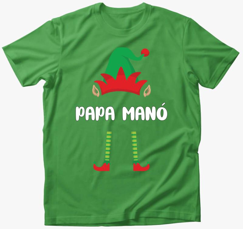 Papa manós póló — Almazöld