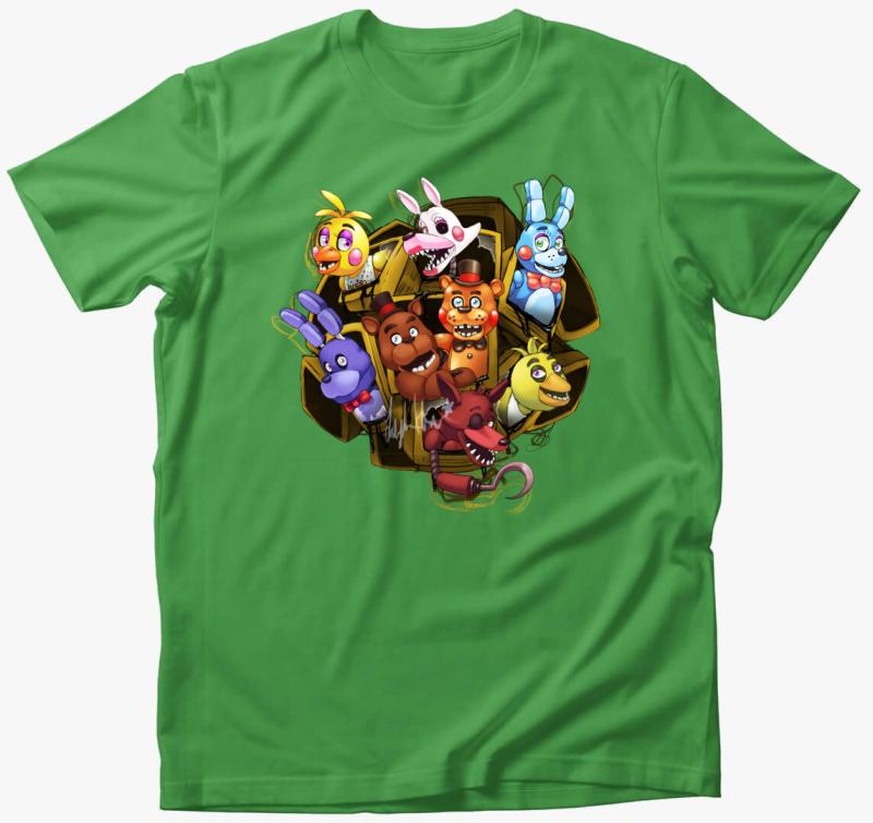 Five Nights at Freddy póló — Almazöld