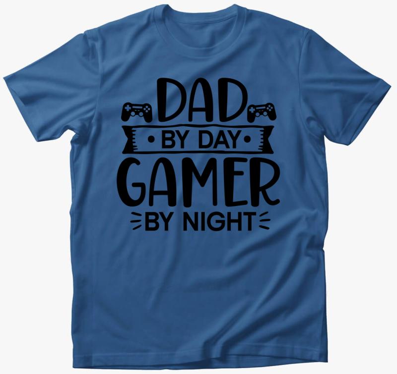 Dad by day póló — Azúrkék