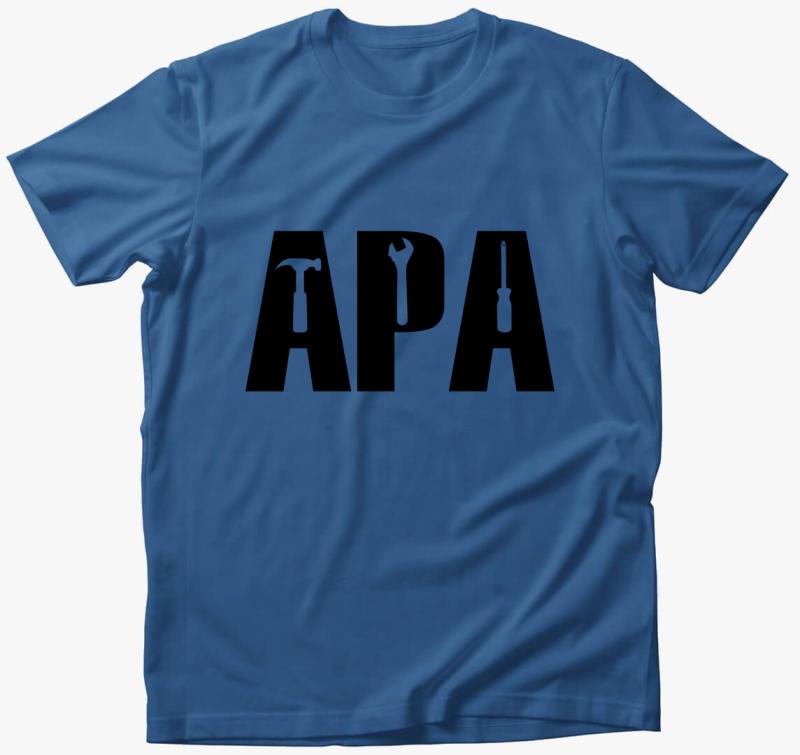 Apa szerelő póló — Azúrkék