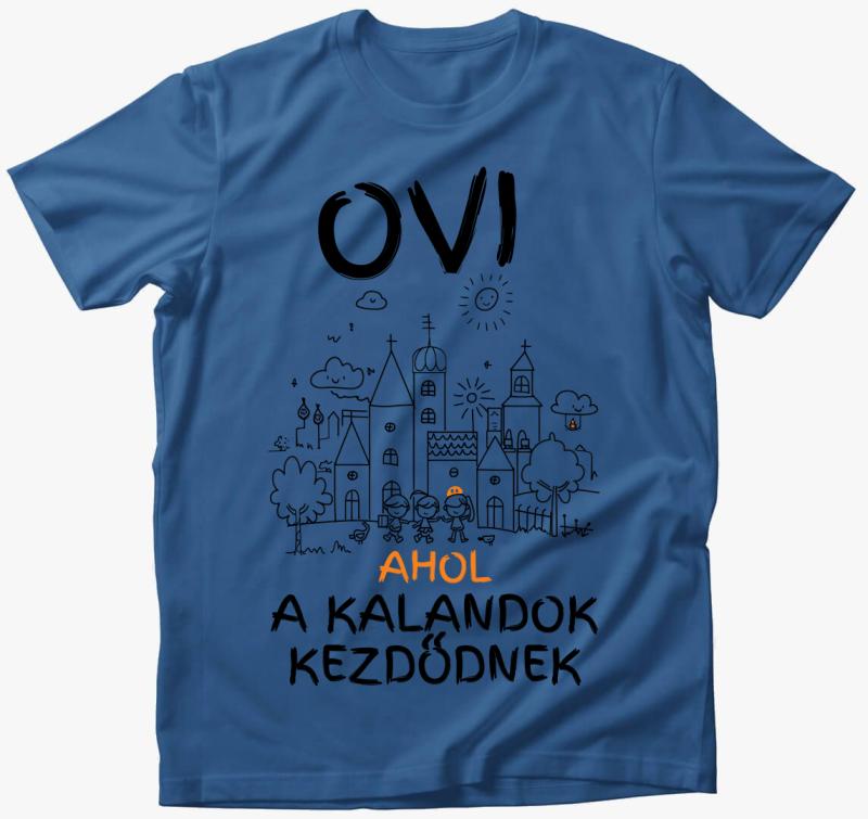 Ovi, ahol a kalandok kezdődnek póló — Azúrkék