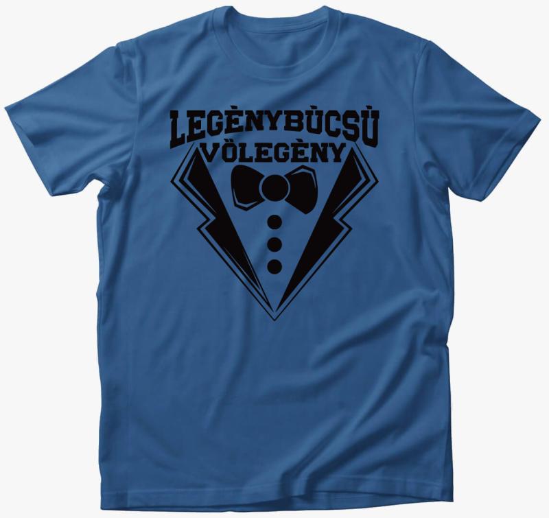 Legénybúcsú vőlegény póló — Azúrkék