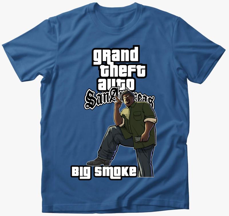 GTA San Andreas - Big Smoke póló — Azúrkék
