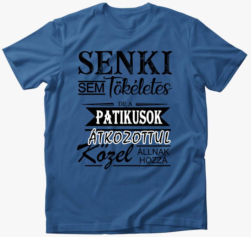 Patikus póló — Azúrkék