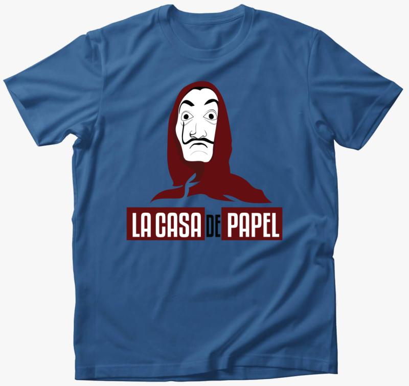 Money Heist póló — Azúrkék