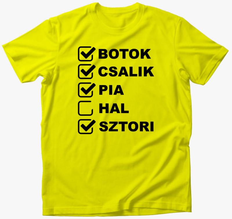 Horgászás hal nélkül póló — Citrom