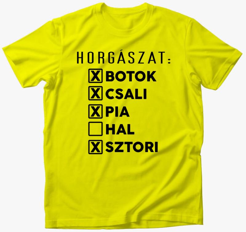 Horgász lista póló — Citrom