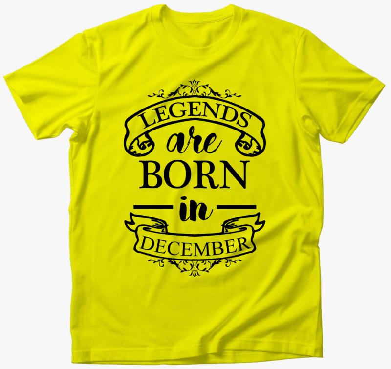 Legends Are Born In... póló - választható hónappal — Citrom