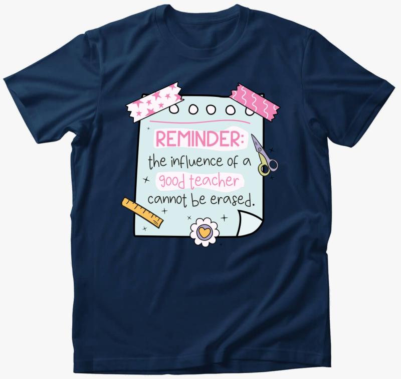 Teacher reminder influence póló — Éjkék