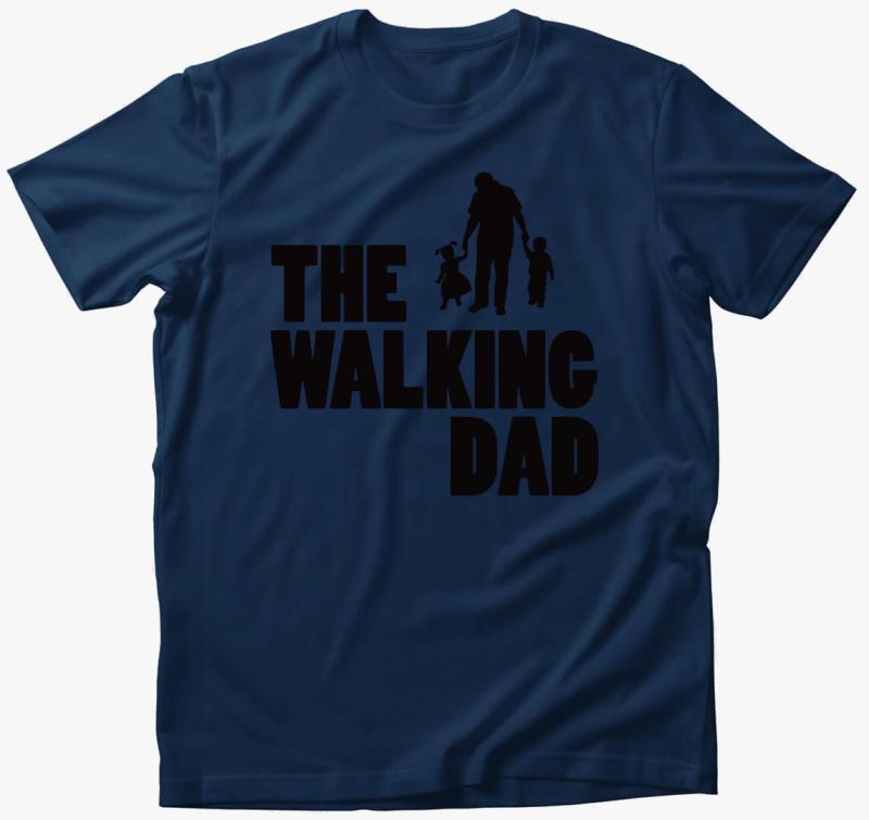 The walking dad apáknak póló — Éjkék