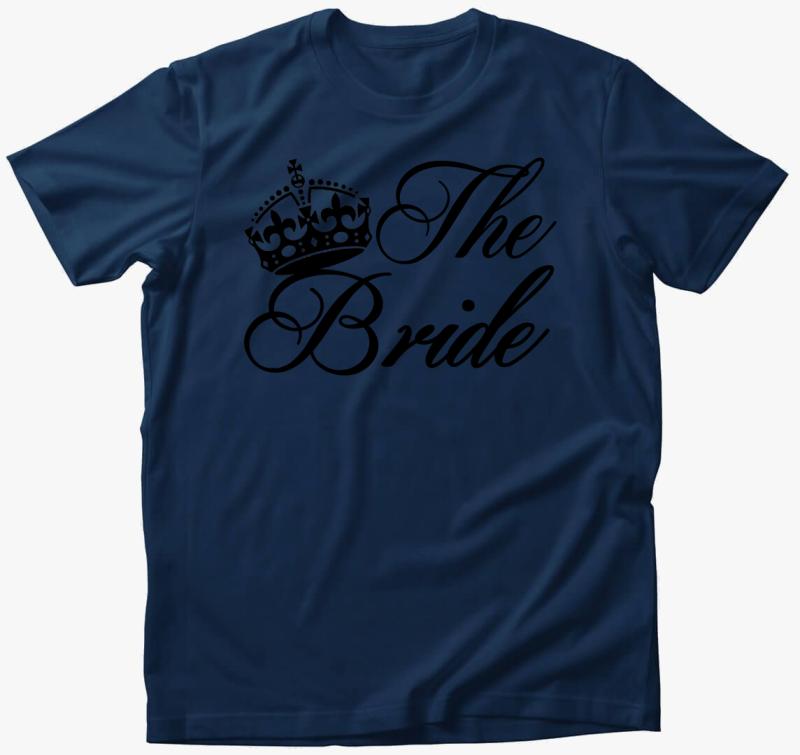 Bride korona leánybúcsú póló — Éjkék