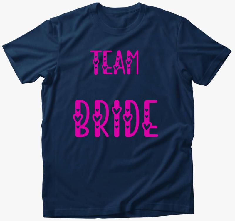 Team Bride pink póló — Éjkék