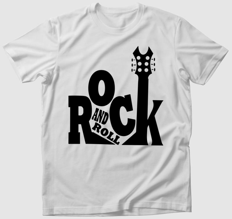 Rock and roll feliratú  póló