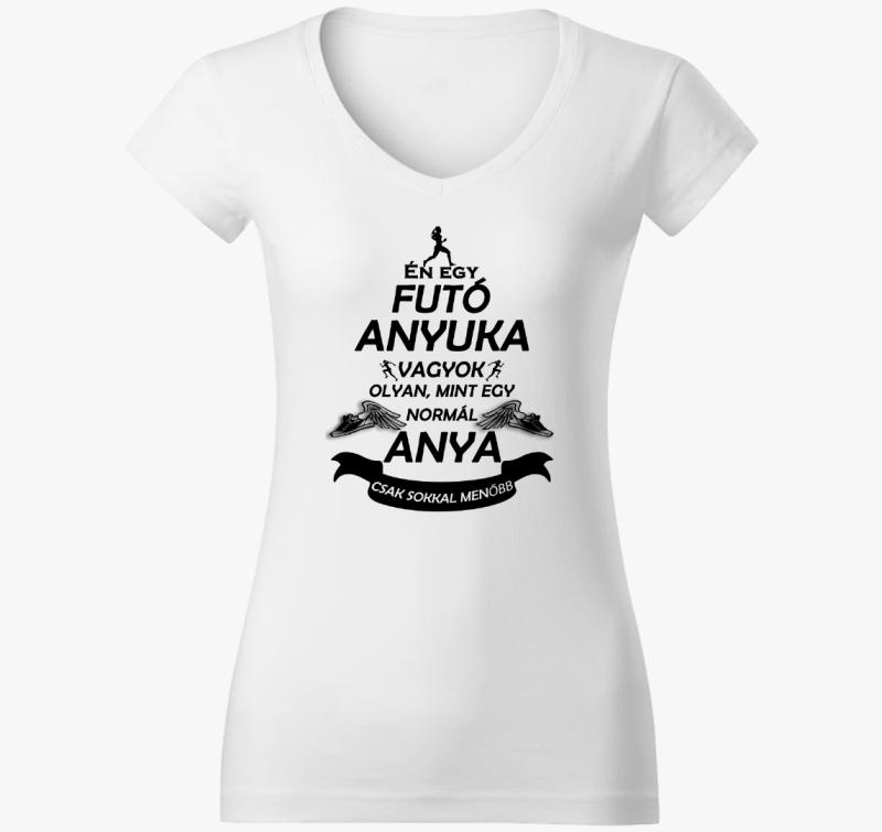Futó anyuka póló — Fehér