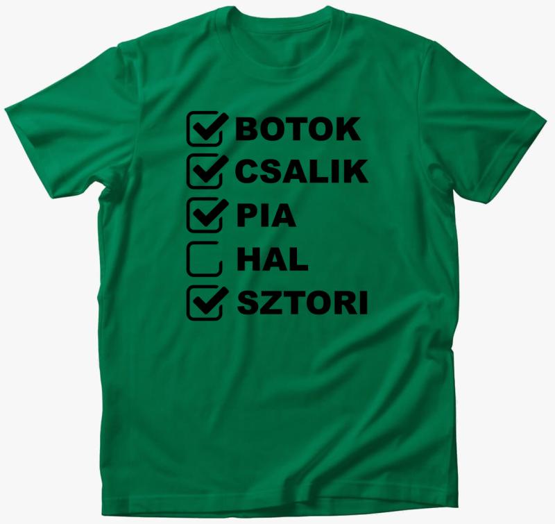 Horgászás hal nélkül póló — Fűzöld