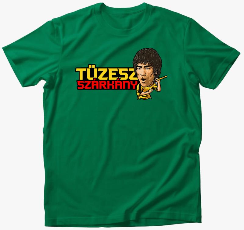 Tüzesz Szárkány póló — Fűzöld