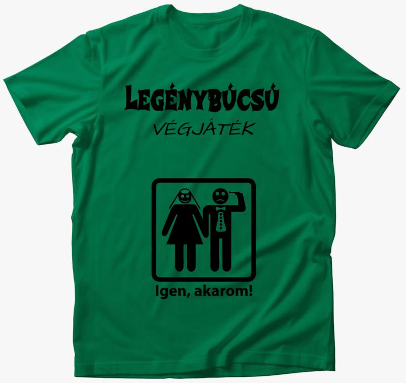 Legénybúcsú végjáték póló — Fűzöld