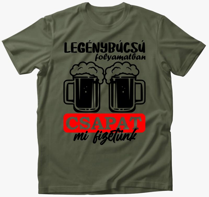 Legénybúcsús Csapat 2 póló — Khaki