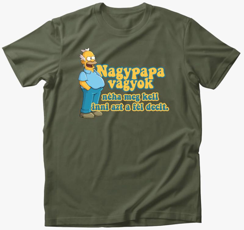 Nagypapa vagyok Simpsonos póló — Khaki