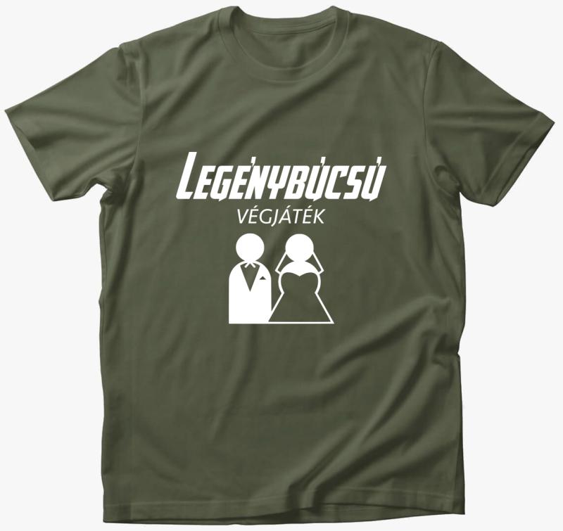 Legénybúcsú végjáték póló — Khaki