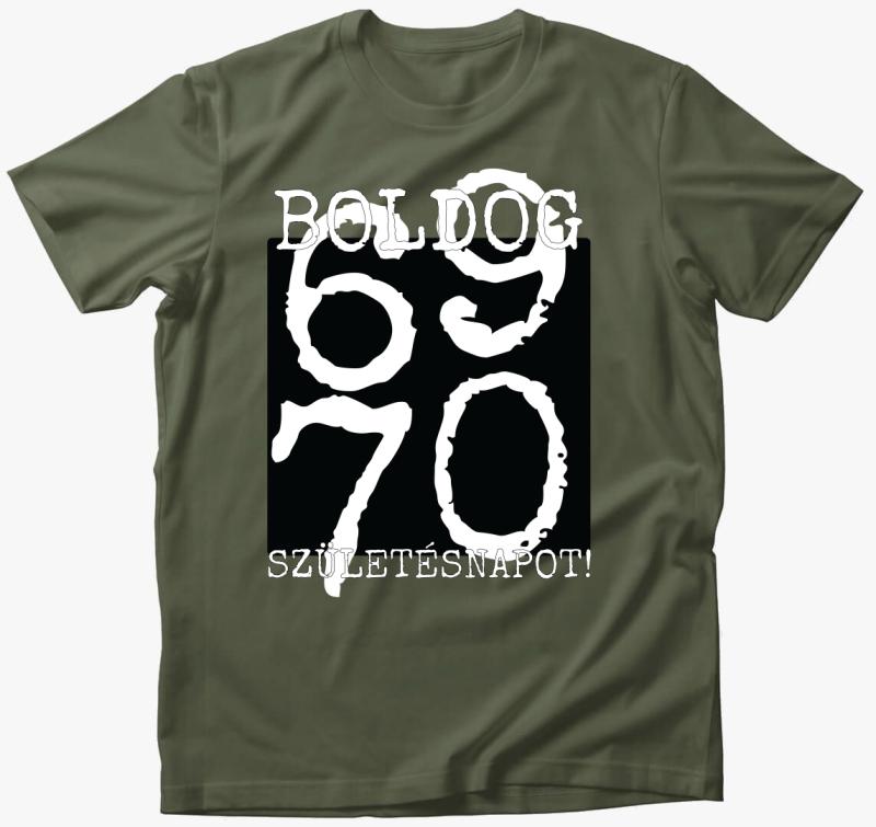 70. szülinap póló — Khaki