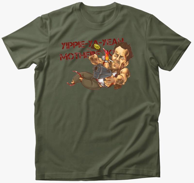 Drágán add az életed -Die Hard- Yippie-ki-yay póló — Khaki