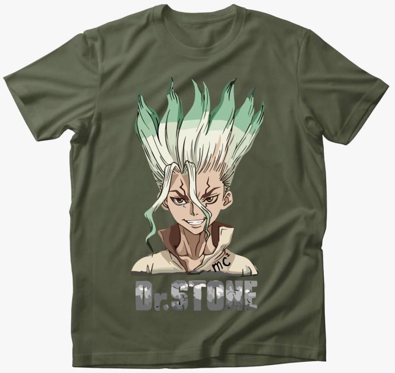 Dr Stone póló — Khaki