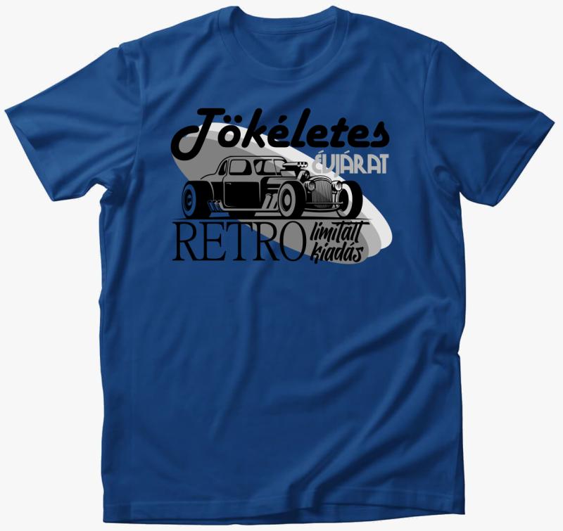 Retro tökéletes évjárat póló — Királykék