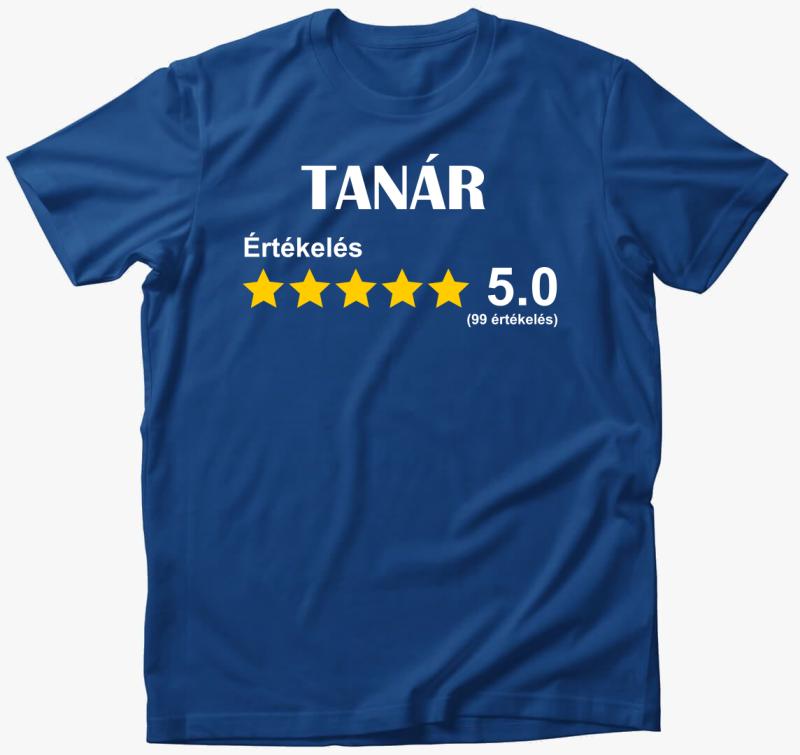 Tanár értékelős póló — Királykék