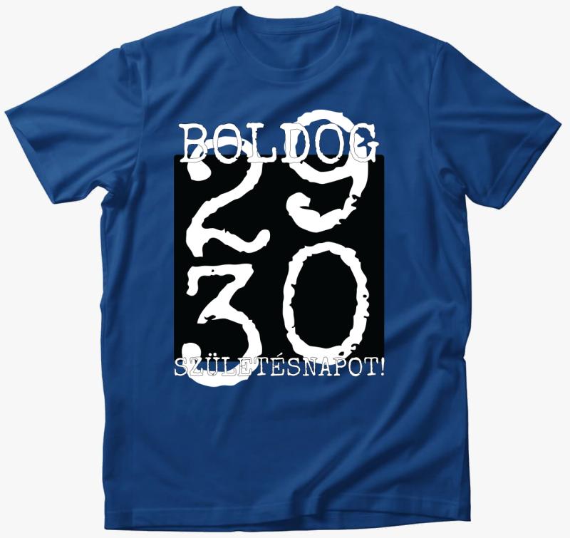 30. szülinap póló — Királykék